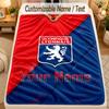 Flannel BlanketLyon FC Custom Name Text Personalized Soft Warm Throw Blanket Home Decor Gift