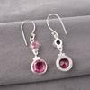 Pink Tourmaline Gemstone 925 Sterling Silver Handmade Jewelry Bridal Earrings EE-160-11