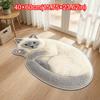 Absorbent Cat Shaped Rug Soft Surface Cat Shaped Carpet Cute Animal Print Rug  Bedroom Decor