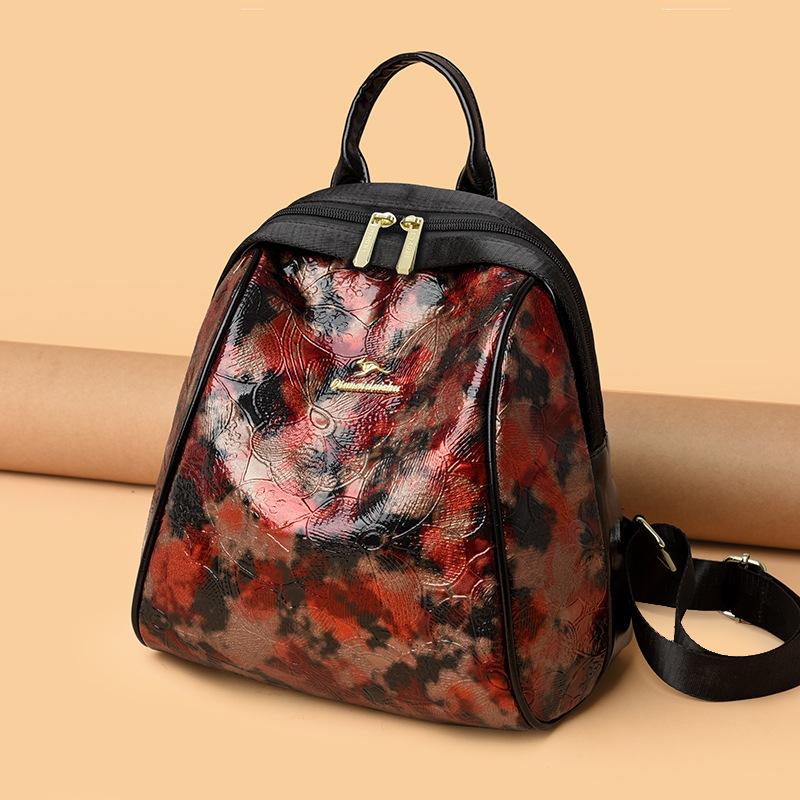 Backpack New Fashion Trend Large Capacity Durable Women's Soft Leather Versatile Backpack