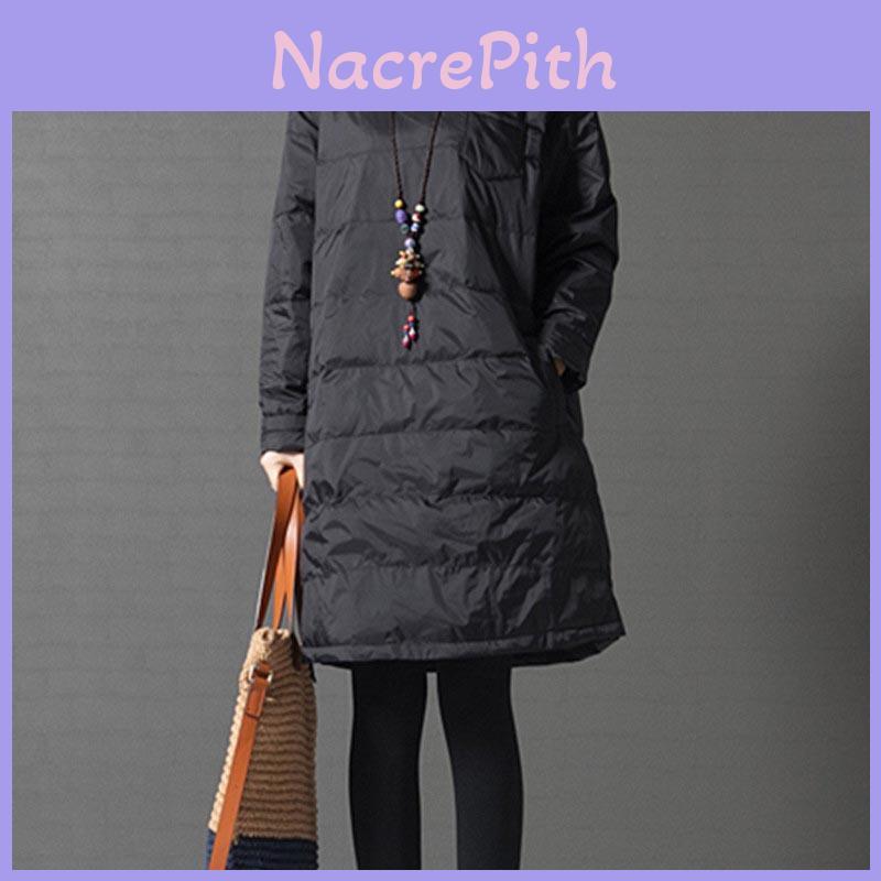 Women Winter Warm Quilted Coat Pullover Dress Long Sleeve Loose Tops Plus Size For Ultimate Comfort And Style