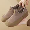 Women Quilted Fleece Lined Ankle Boots, Slip On Soft Sole Casual Lazy Mom Shoes