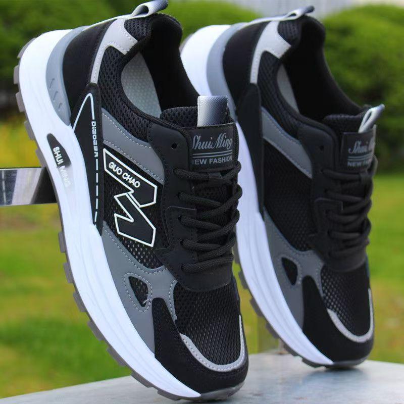 Summer New Single Mesh Hollow Breathable Dad Shoes Student Versatile Soft-soled Shoes Men's Non-slip and Wear-resistant Casual Men's Shoes