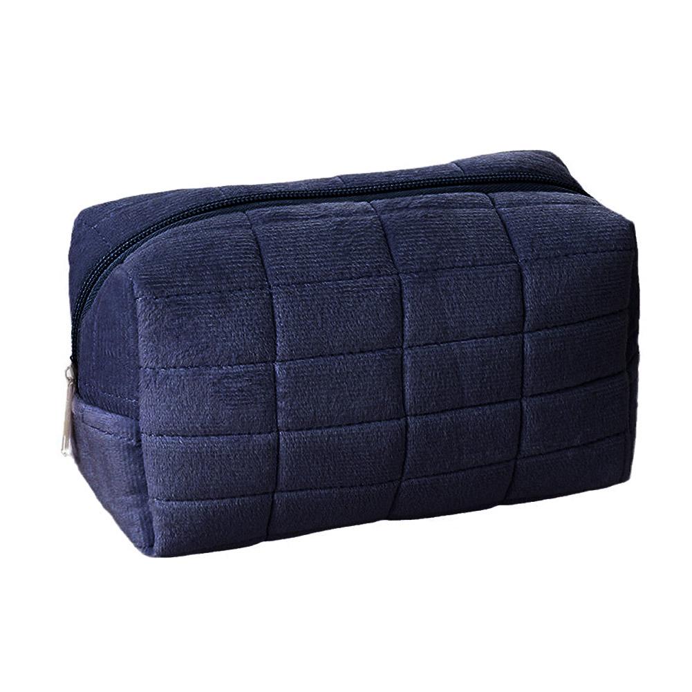 

WOMEN S Portable Simple Makeup Bag Pillow Pen Bag High Appearance Level Large Capacity Pillow Bag Storage Bag тёмно-синий