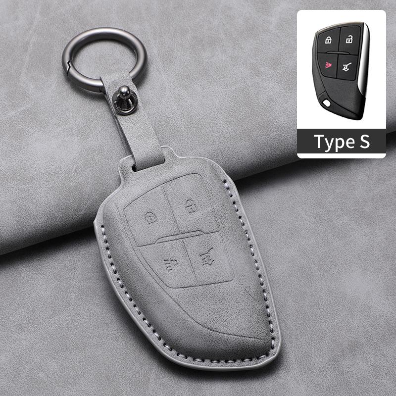 

Leather Car Key Cover Case For Chevrolet Tahoe Suburban Gmc Yukon For Buick Envision S Plus Avenir Chevy Tahoe Key Protector Fob