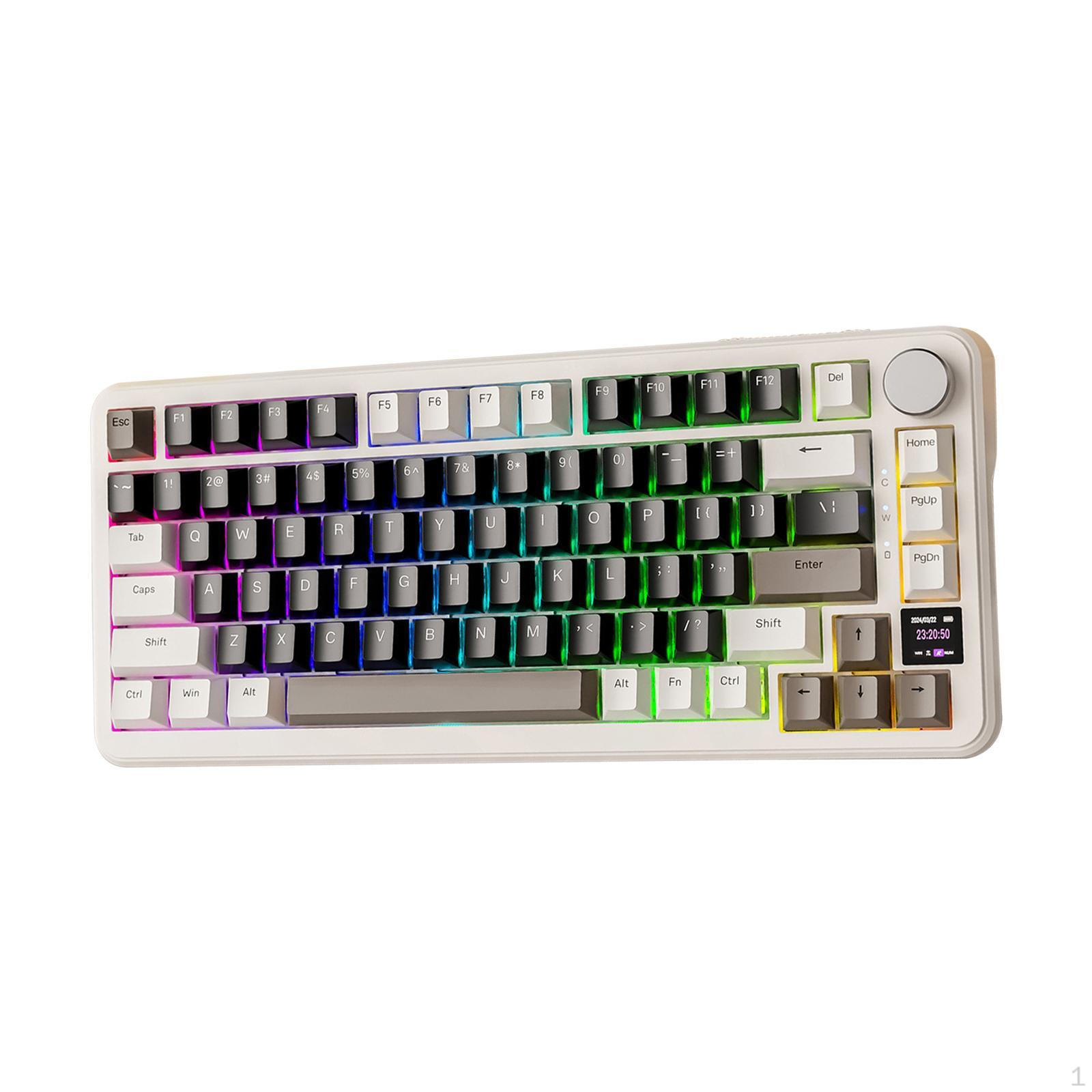 

Wireless Mechanical Keyboard for PC Laptop 3/5 Pin Triple Mode Gasket Mount Brown Black