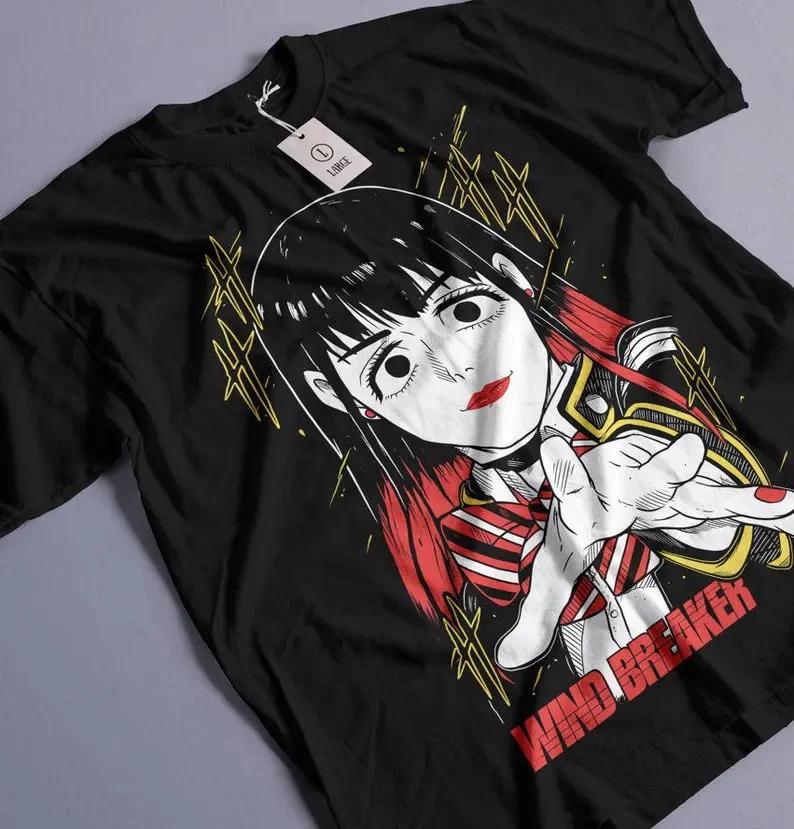 Wind Breaker Fire Style Streetwear Japan Style Anime Unisex Tshirt S