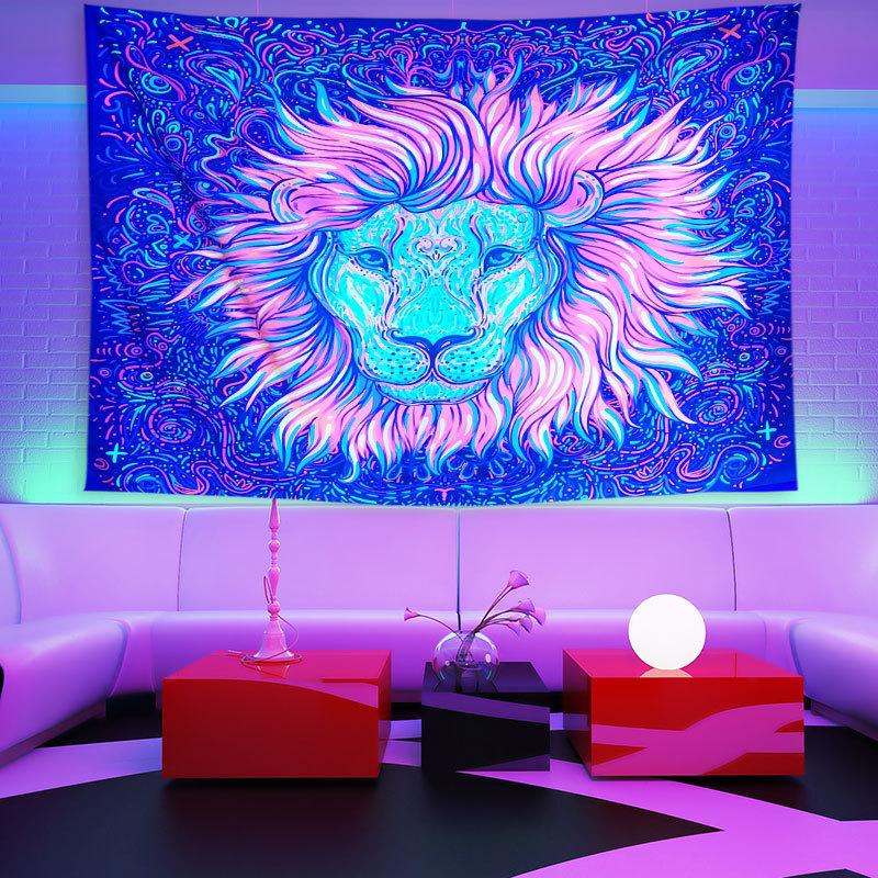 UV Fluorescent Tapestry Print Wall Hanging Art Home Decor