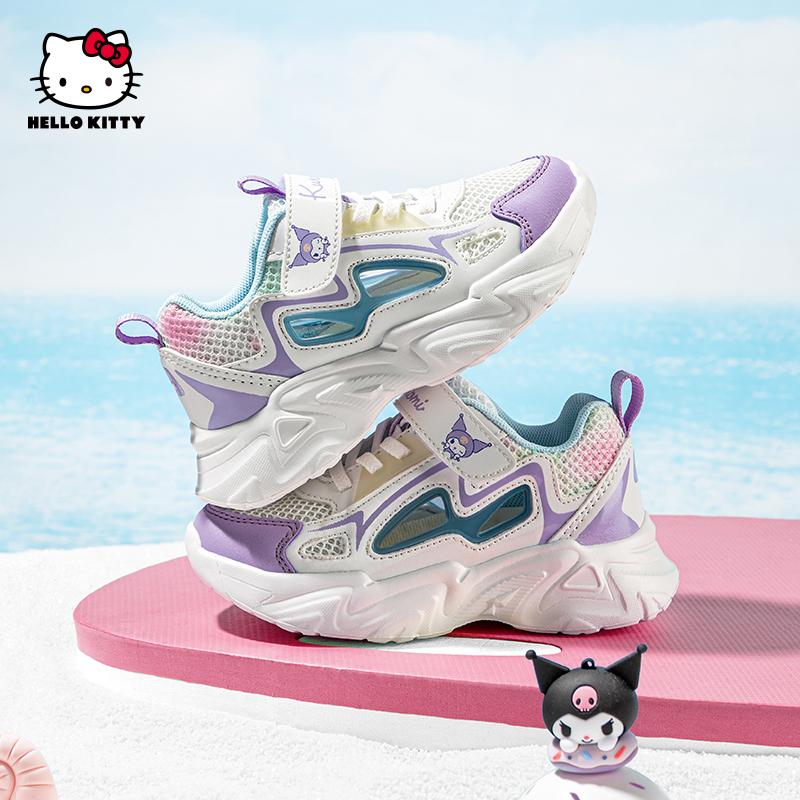 Kaiti Cat Children's Shoes, Girls' Sports Shoes, Spring New Collection, Kuromi Girls' Casual Shoes, Breathable Dad Shoes