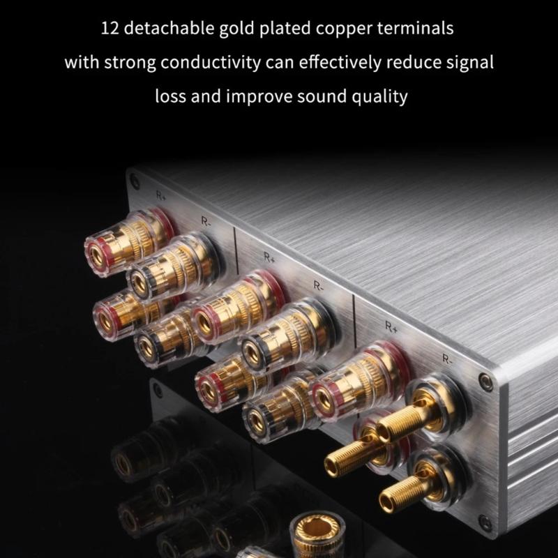 2 In 1 Sound Selectors Box Gold Plateds Coppers Terminals Speaker Selectors Switches For Amplifiers And Speakers