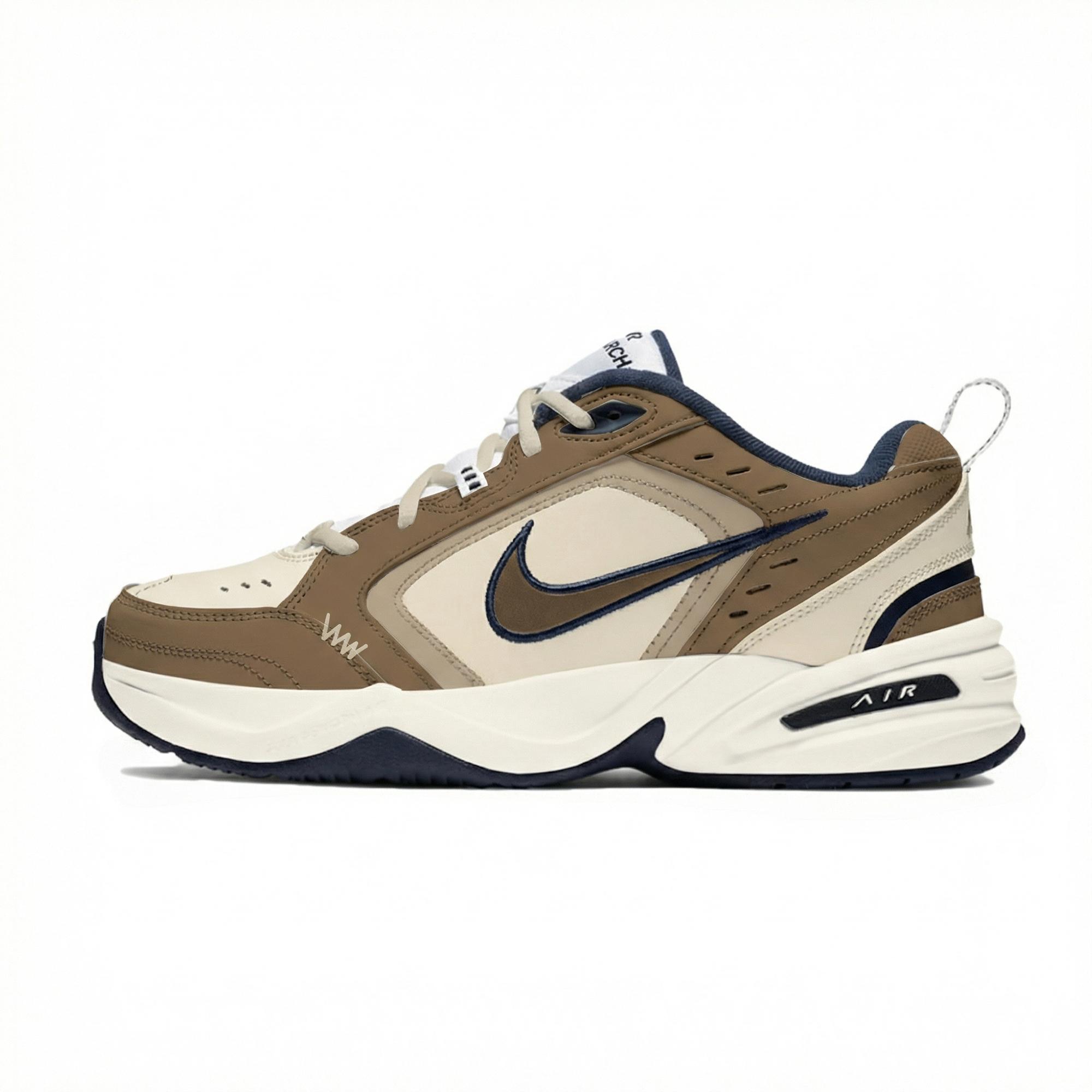 

Nike Air Monarch 4 Lemon Joy Low top Chunky Sneakers Men s Brown 415445-102(Team399-) 39