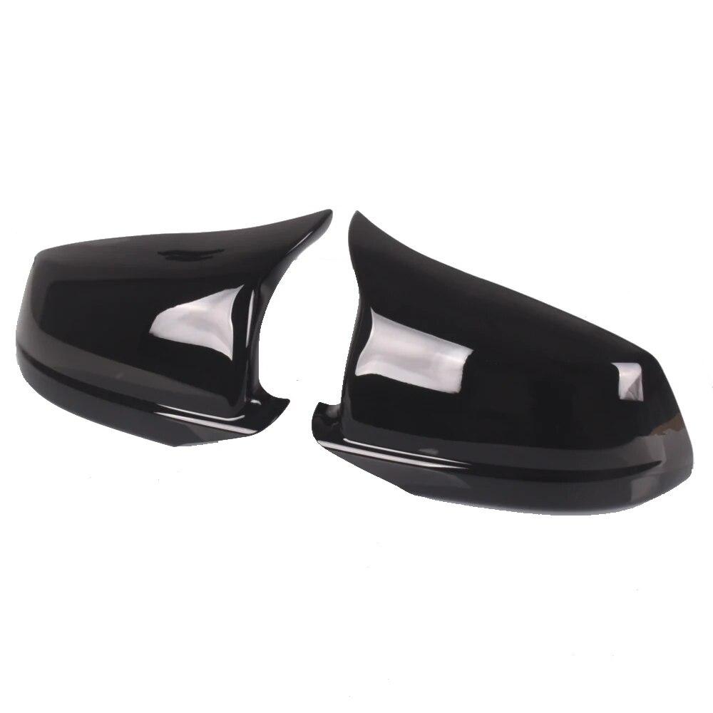Rearview Mirror Covers for BMW F10 F11 5-Series 520i 523i 525i 528i 530i Caps  Side Rear-View ABS Carbon Fiber Gloss Black