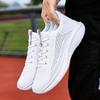 Sneakers men's 2025 new mesh breathable running shoes women's lightweight and comfortable shock absorption and non-slip casual white shoes
