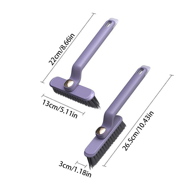 Rotating Multifunctional Crevice Cleaning Brush With Stiff Bristles Two-in-one Bathroom Tile Floor Crevice Dead Ends Brush