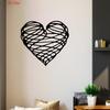 1 Stück schwarzes Metallherz Wandkunst Modern Minimalistisch Eisen Heimdeko Kompliziertes Design Elegantes Valentinstagsgeschenk für Paare Langlebig Schlafzimmer Wohnzimmer