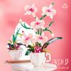 567PCS Pink White Orchid Building Blocks Creative Immortal Flower Diy Model Bricks Desktop Decoration Toys For Kids Holiday Gift