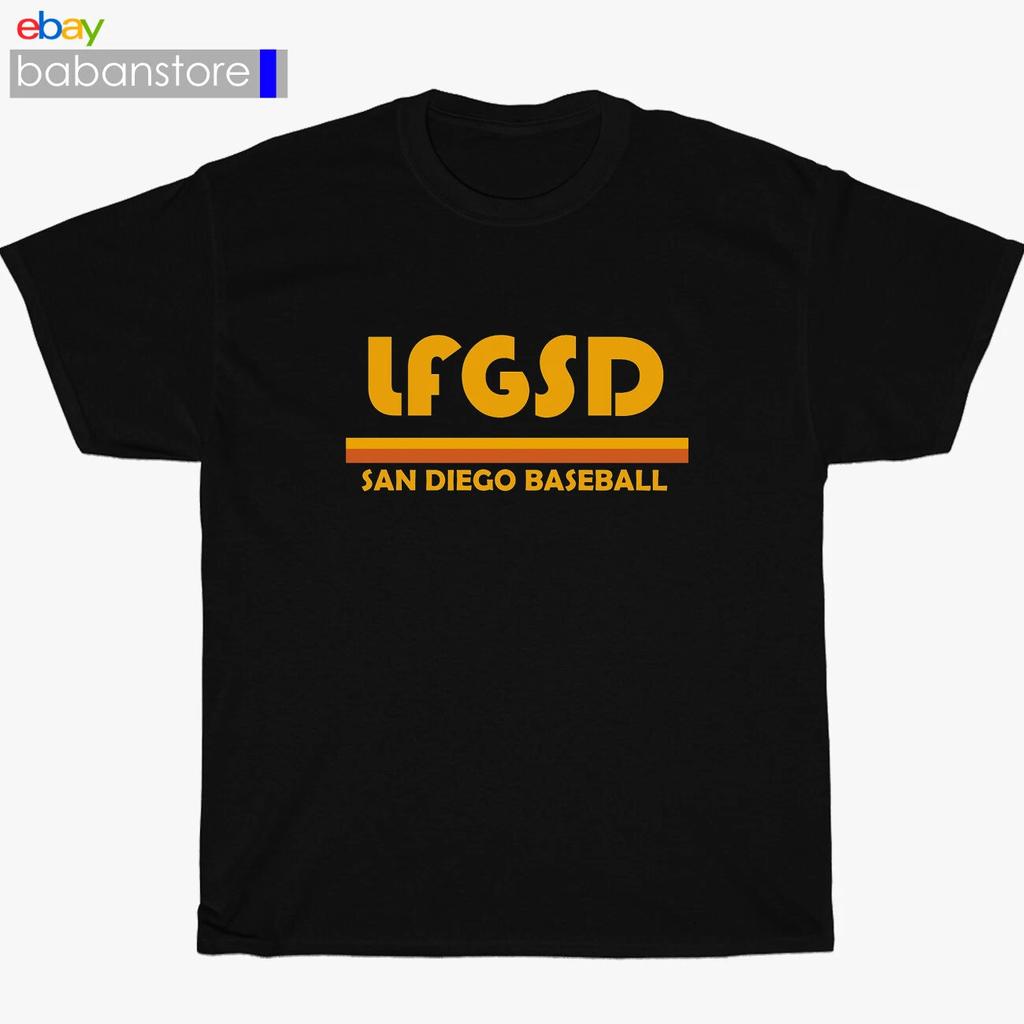 New LFGSD San Diego Baseball Logo Black/White/Grey/Navy T shirt Size S-5XL