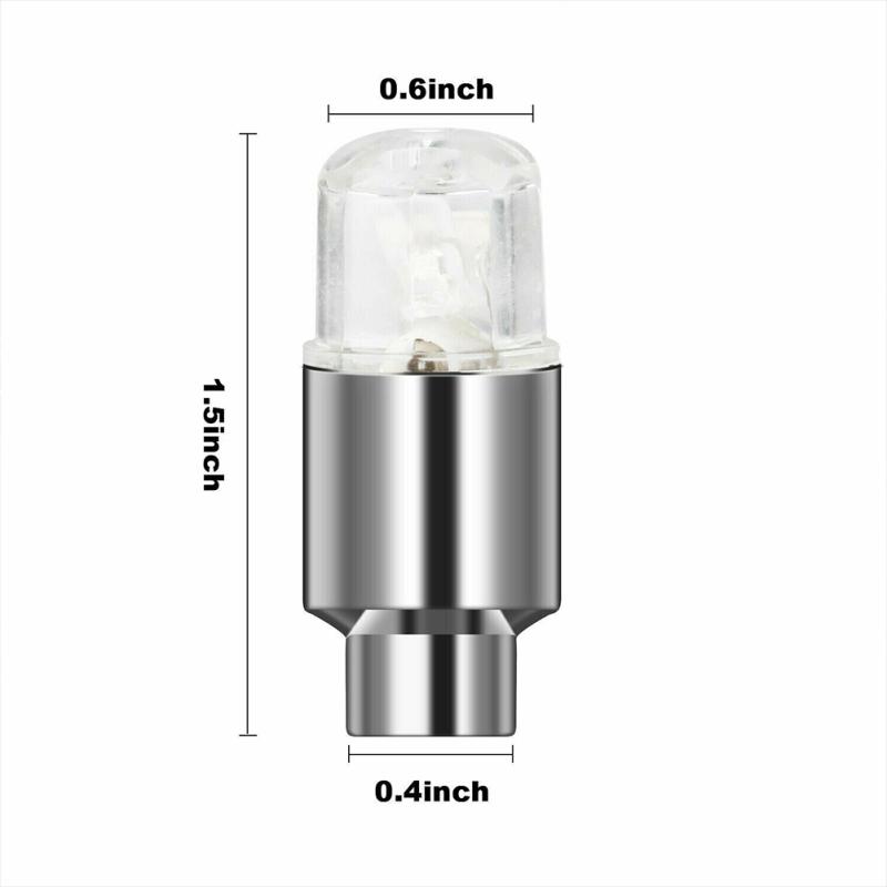 2 Stück Auto Rad Reifen LED Licht Bunte Ausrüstung Ventil Lampe Luftventil Schaftkappen Abdeckung Zubehör