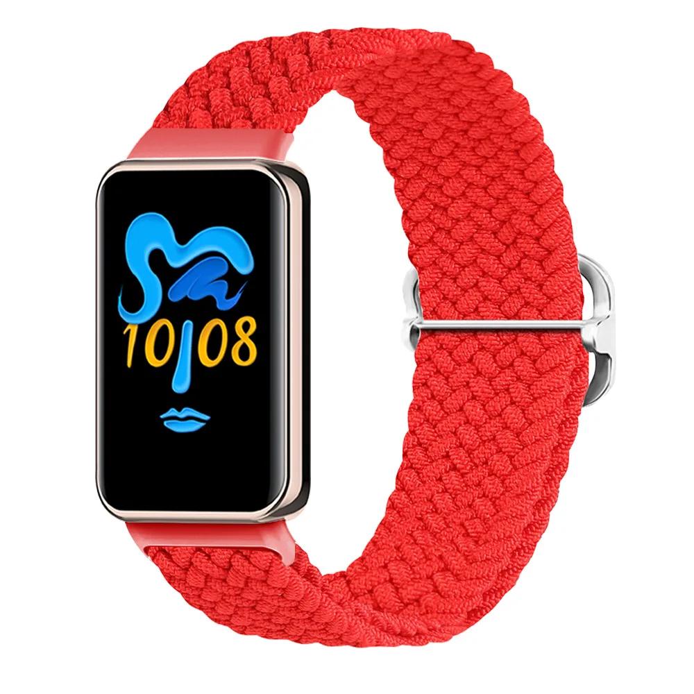 Elastic Nylon Solo Strap for Honor Band 9 Bracelet Women Men Loop Braided Wristband With Metal Clasp for Honor Band 10 Correa