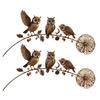 Gedenk-Gartenstecker Tierstecker, Rustikale Hofkunst-Dekorationen mit Löwenzahn-Akzent, Metall-Außen-Deko-Skulptur für Rasen Terrasse Blumenbeet