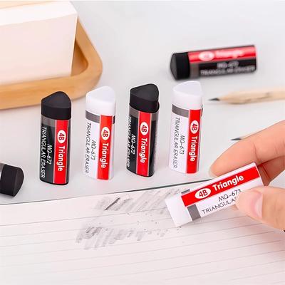 New 4B Rubber Eraser Soft and Clean Triangular Eraser Black and White Pencil Eraser Suitable for Student Exams