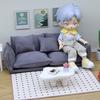 1/12 Scale Couch Model Modern Miniature Sofa Realistic Wooden Dollhouses Furniture For Bedroom Living Room