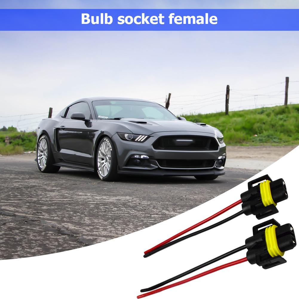10-2pcs Female Adapter Connector 12-24V H8/H9/H11 Bulb Socket Female Adapter Auto Accessories Universal for Headlight Fog Light