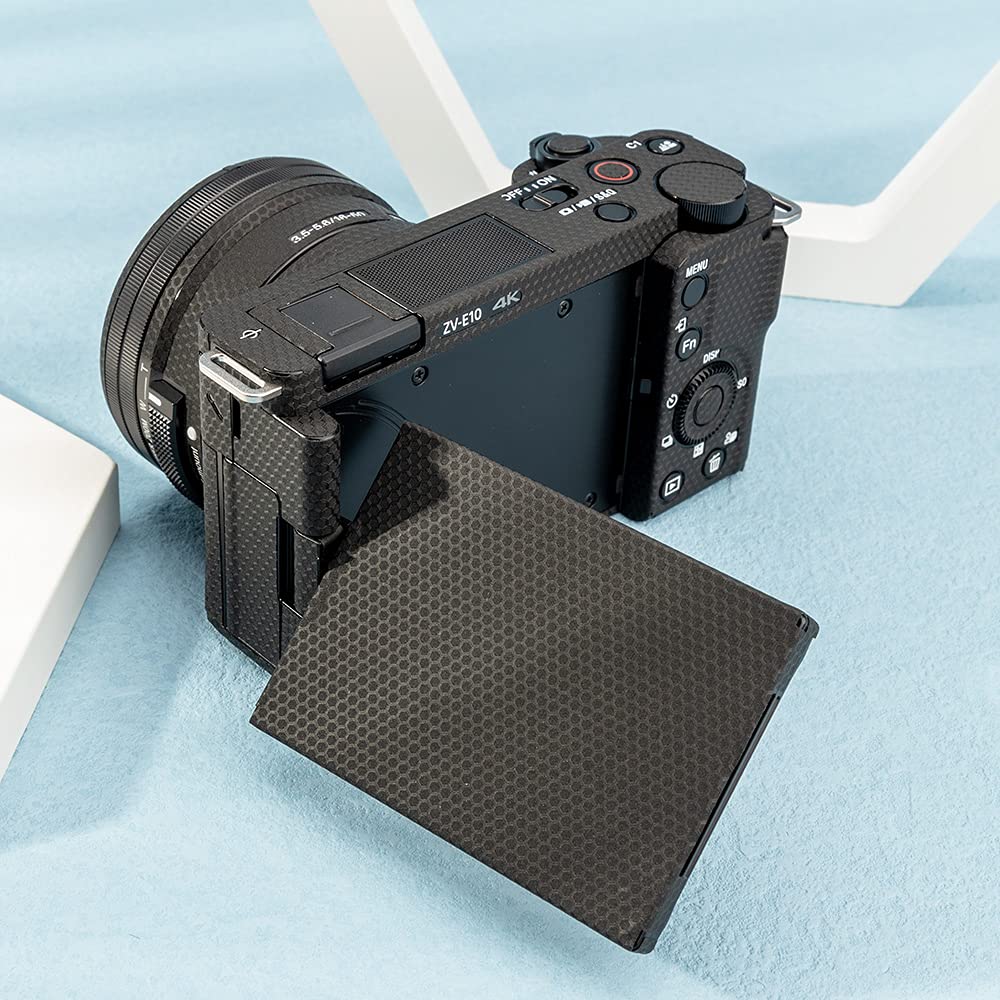 Ochranná kožená fólie na fotoaparát Ochranná fólie na tělo fotoaparátu pro fotoaparát Sony SELP1650 Objektiv 3M Materiál Matrix Černá ZV-E10 + 16-50mm