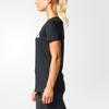 Adidas Originals Special Linear Letter Print Sports Style Crew Neck Short Sleeve T-Shirt Women Tops Black BP8378