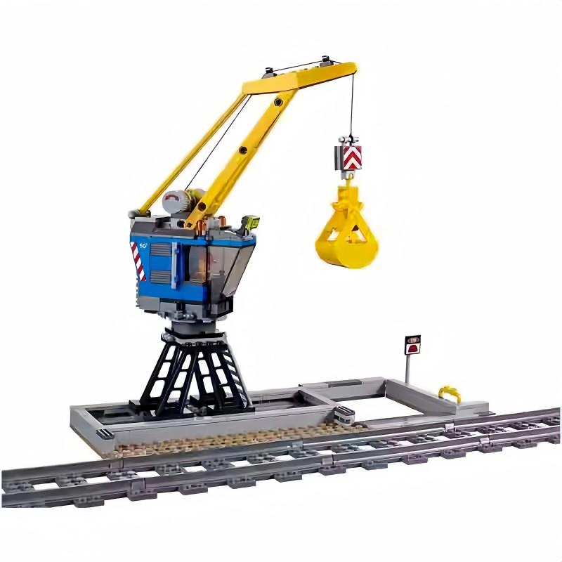 סט לבני רכבת כבדה RC עם שלט רחוק, מסילה, כלי רכב הנדסיים, דמויות מיני, בניית עיר Br