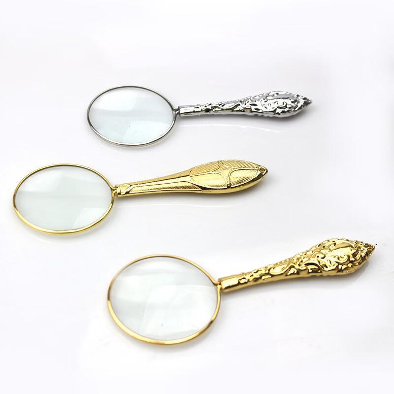 Miling Golden Floral Gemstone Magnifying Glass