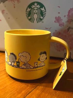 Starbucks Japan PEANUTS Collaboration 2025 Joe Kind Snoopy Stacking Mug Yellow