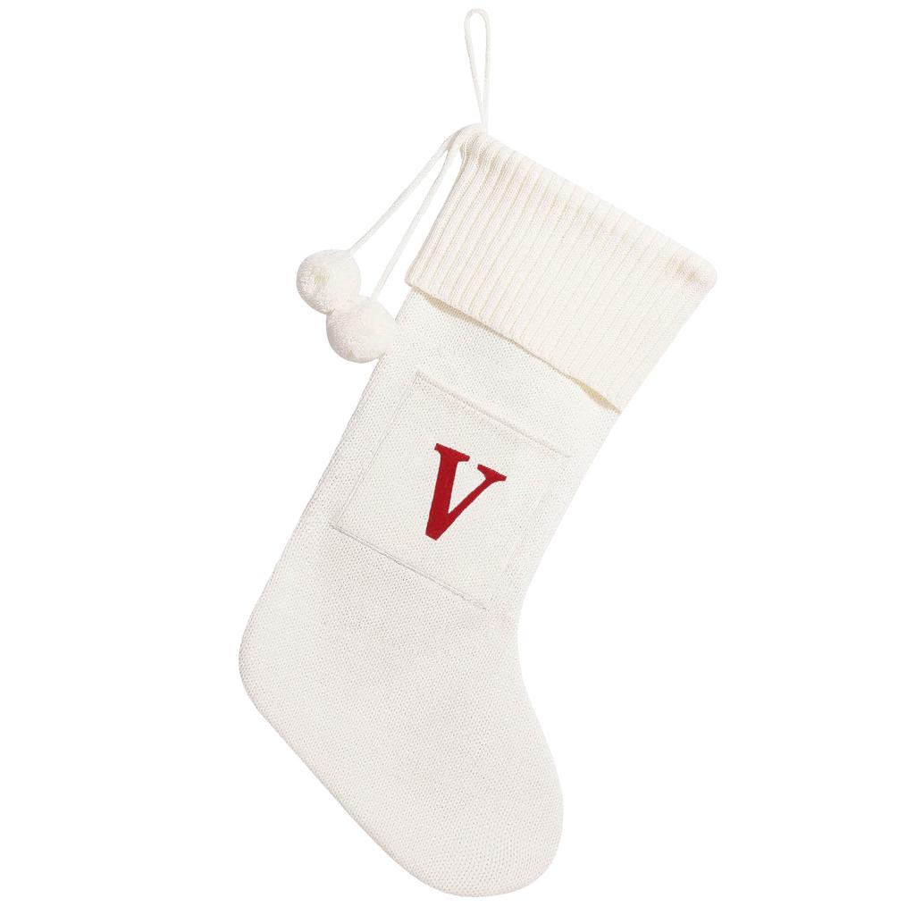 Christmas Decorations Christmas Stockings With Initials 18 Inches Large Embroidered Knit Christmas Gnome Beards For Crafts