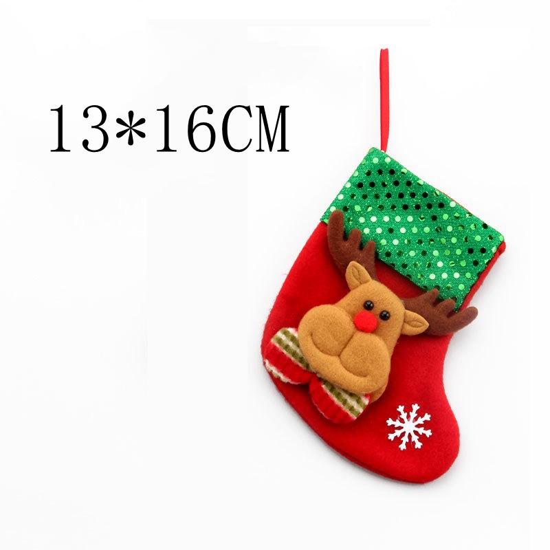 1PC Cartoon Christmas Socks Ornaments Merry Christmas Decorations Home Christmas Gifts Xmas Noel Navidad Happy New Year Supplies