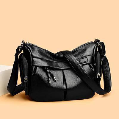 2025 Versatile High-End Soft Texture Crossbody Bag - Large Capacity, Simple Design