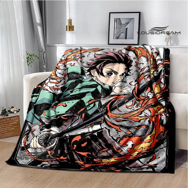 Demon Slayer s potiskem Dětská teplá deka Flanel Měkká a pohodlná deka na piknik Dárek k narozeninám