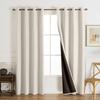 Solid Color Linen Texture Blackout Curtain with Black High Precision Thermal Insulated Sun Blocking Hotel Home Homestay Decor