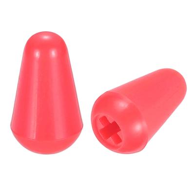 Uxcell Electric Guitar Switch Tip Knobs of Cross Toggle Switch SQ Style Electric Guitar Pickup Selector Replacement Pink (Set 2), 3.7mm Opening,