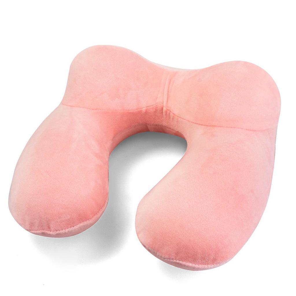 U-shaped Camelback Travel Pillow: Inflatable Neck Support for Airplane Journeys