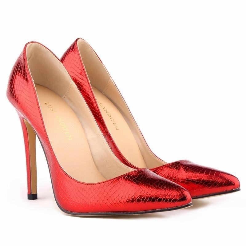 Fashion Women 11cm High Heels Wedding Pumps Shoes Sexy Party Wedding Party Bling Women Shoes