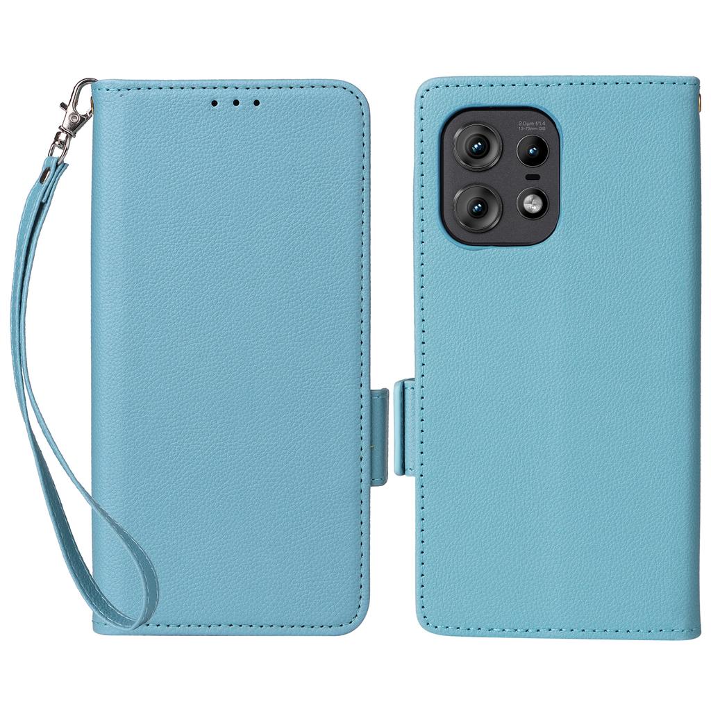 For Motorola Edge 50s Pro 5G/Edge 50 Pro 5G/Edge 50 5G Case with Wrist Strap Litchi Texture PU Leather Wallet Phone Cover