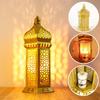 Decorative Candle Lanterns Moroccans Lanterns Retro Golden Metal Lanterns Candle Holders for Home patios Outdoor Decors