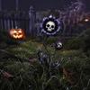 Scary Garden Ornaments Halloween Stake, Waterproof Spooky Skull Flower Lawn Art, 2D Creepy Decorative Haunted House Supplies Metal Plant Stake