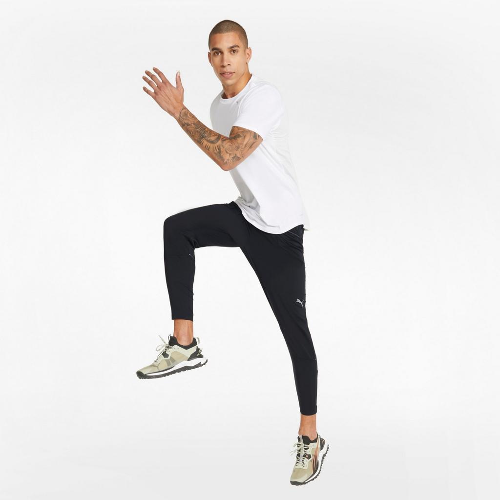 Puma RUN TAPERED WOVEN men's sweatpants black 52140401 r S