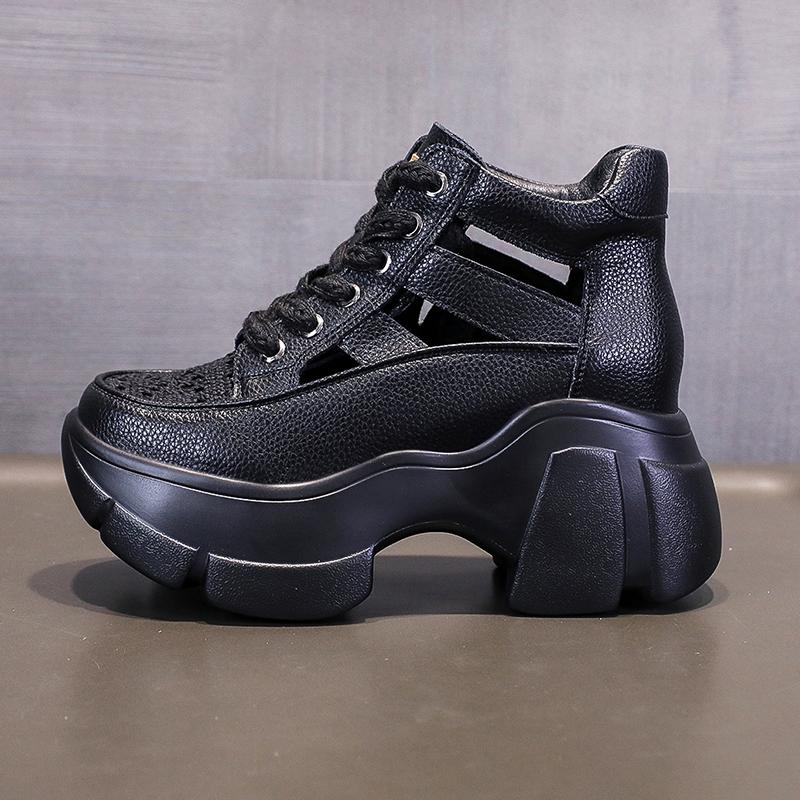 

Модные высокие 8 см сандалии летние женские шлепанцы сандалии на платформе уличные толстые пляжные шлепанцы вьетнамки садовая обувь 40 чёрный