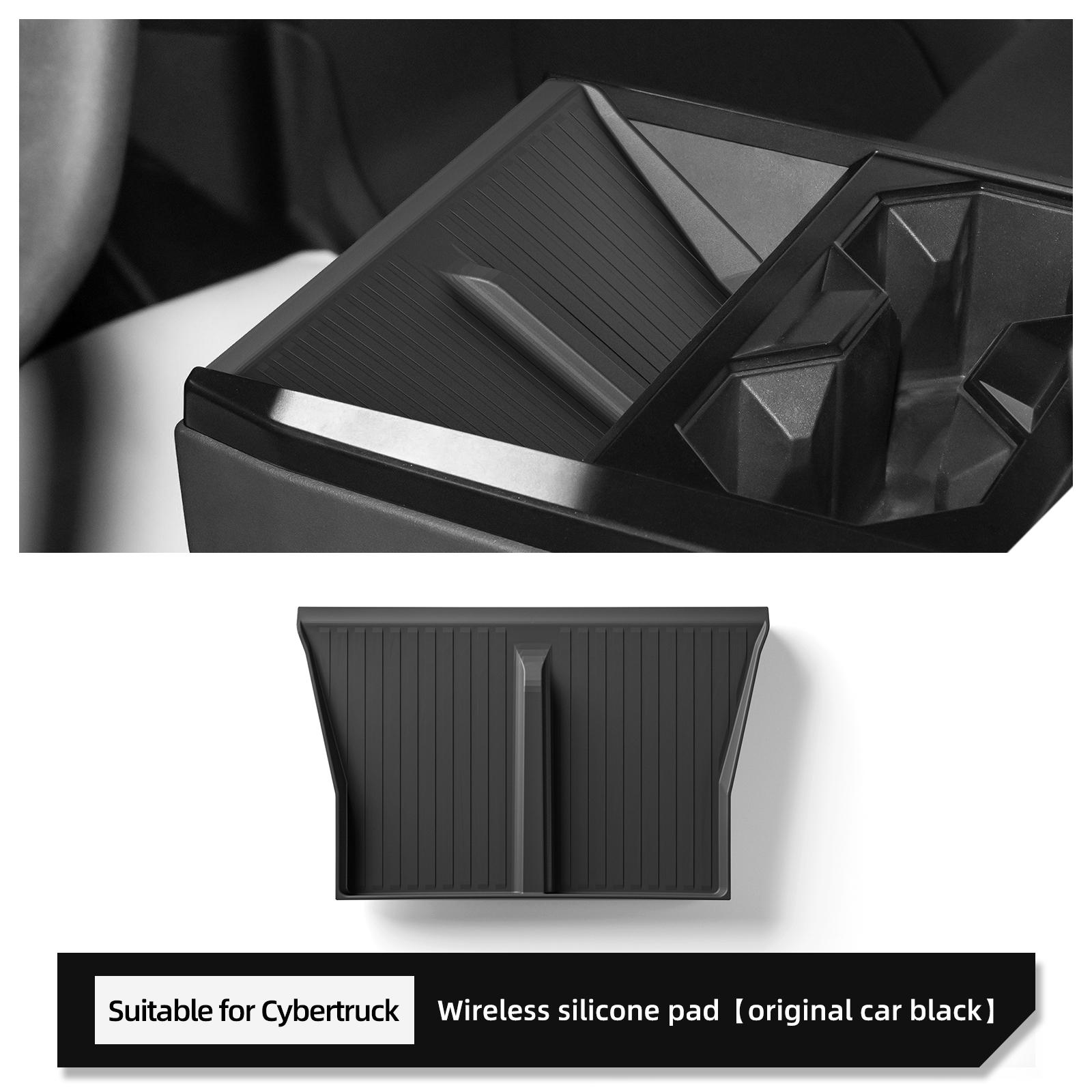 

For Tesla Cybertruck 2026 2026 Wireless Charging Pad Interior Accessories Car Phone Non-slip Charger Mat Pickup Protective Pad