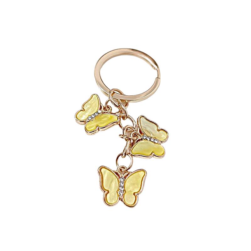1Pc Alloy Keychain Women'S Gifts Keychains Earbud Sleeve Accessories Butterfly Keychain Bags Charms Backpacks Multi-Color