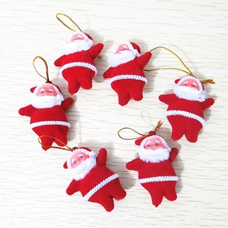 10Pcs1set Christmas Tree Ornaments Santa Claus Xmas Tree Hanging Decoration
