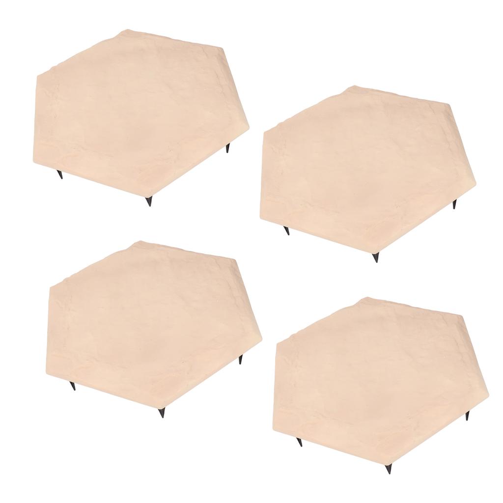 4pcs Stepping Stones Outdoor with 24pcs Ground Stakes Weather Resistant Decorative Stone for Garden
