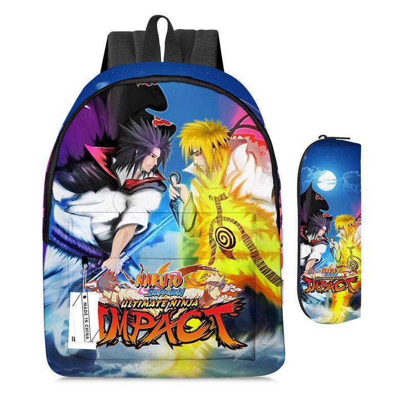 Naruto Backpack Naruto Two-Piece Set Elementary And Secondary School School Bag Children'S Backpack
